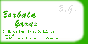 borbala garas business card